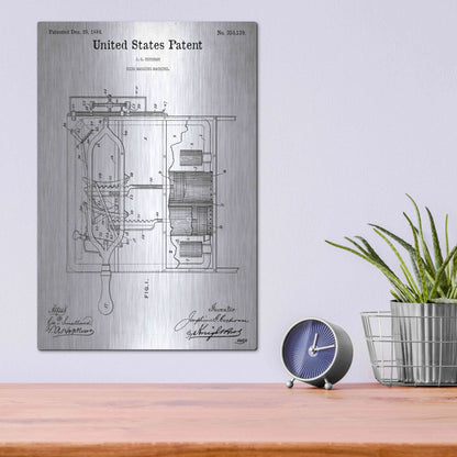 Luxe Metal Art 'Dish Washing Machine Blueprint Patent White' Acrylic Glass Wall Art,12x16