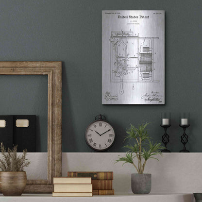 Luxe Metal Art 'Dish Washing Machine Blueprint Patent White' Acrylic Glass Wall Art,12x16