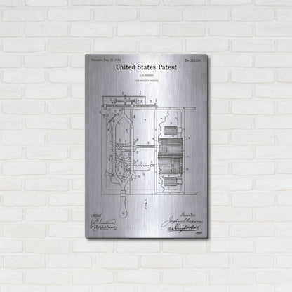 Luxe Metal Art 'Dish Washing Machine Blueprint Patent White' Acrylic Glass Wall Art,24x36