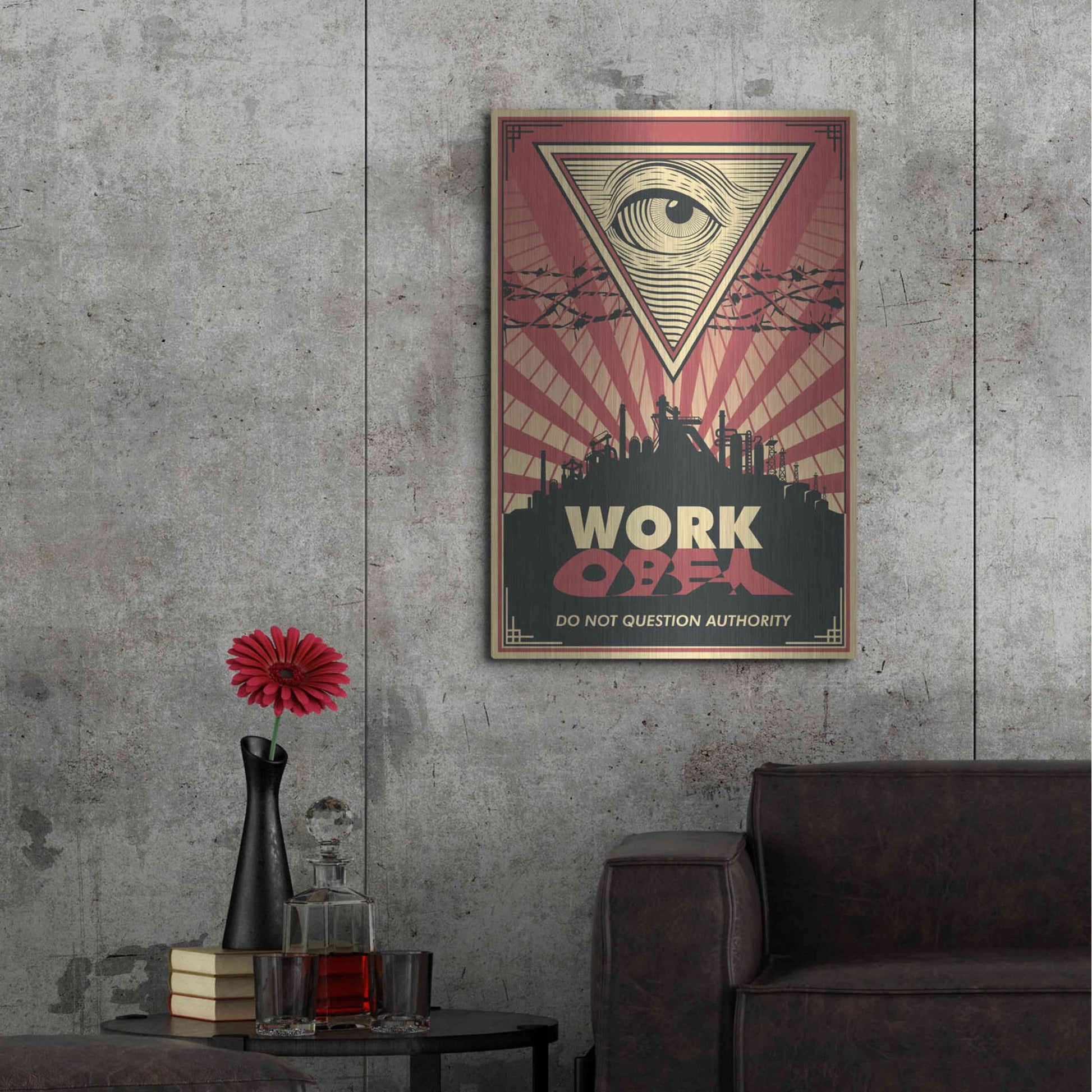 Luxe Metal Art 'Work' Metal Wall Art,24x36