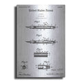 Luxe Metal Art 'Fountain Pen Blueprint Patent White' Metal Wall Art