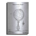 Luxe Metal Art 'globe Blueprint Patent White' Metal Wall Art
