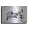 Luxe Metal Art 'Gramophone, 1895 Blueprint Patent White' Metal Wall Art