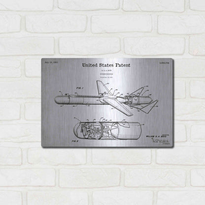 Luxe Metal Art 'Cold War Era Blueprint Patent White' Acrylic Glass Wall Art,16x12