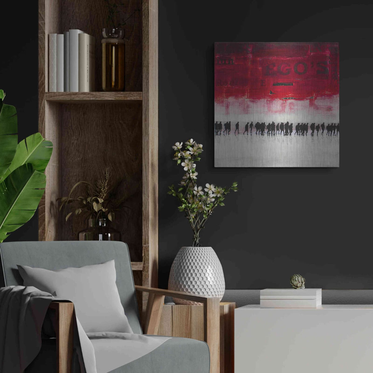 'Ego'S' by DB Waterman – Metal Wall Art, 24x24 room view