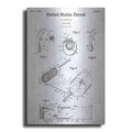 Luxe Metal Art 'Hair Curler Blueprint Patent White' Metal Wall Art