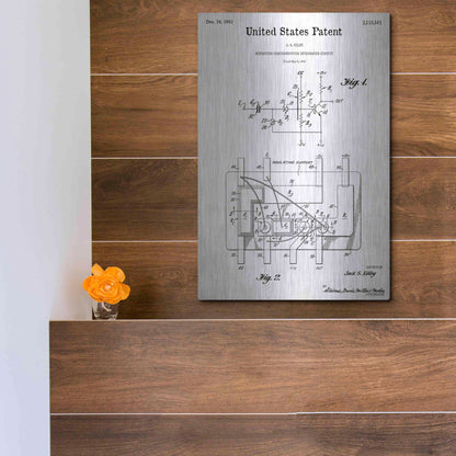 Luxe Metal Art 'Integrated Circuit Blueprint Patent White' Acrylic Glass Wall Art,12x16