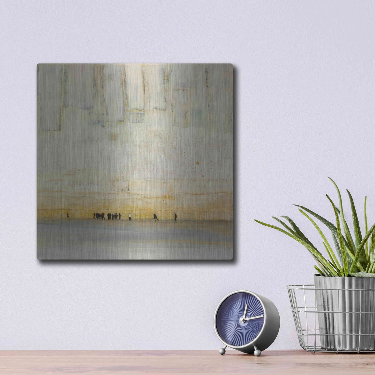Luxe Metal Art 'No Finish Line' by DB Waterman, Metal Wall Art,12x12