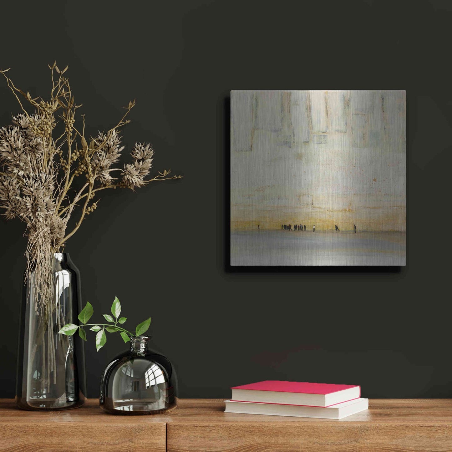 Luxe Metal Art 'No Finish Line' by DB Waterman, Metal Wall Art,12x12