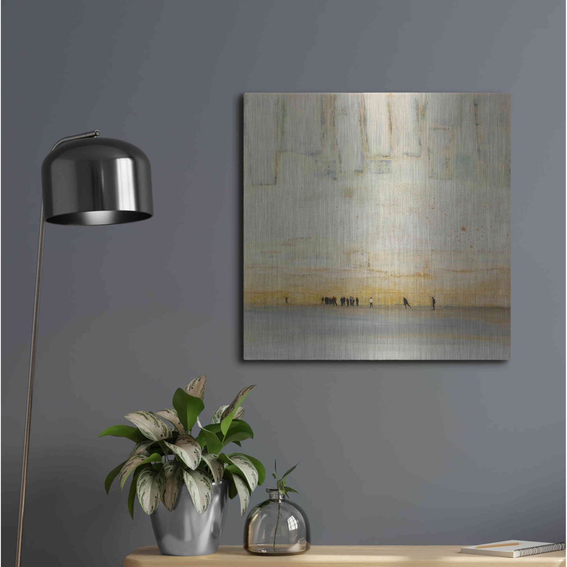 Luxe Metal Art 'No Finish Line' by DB Waterman, Metal Wall Art,24x24