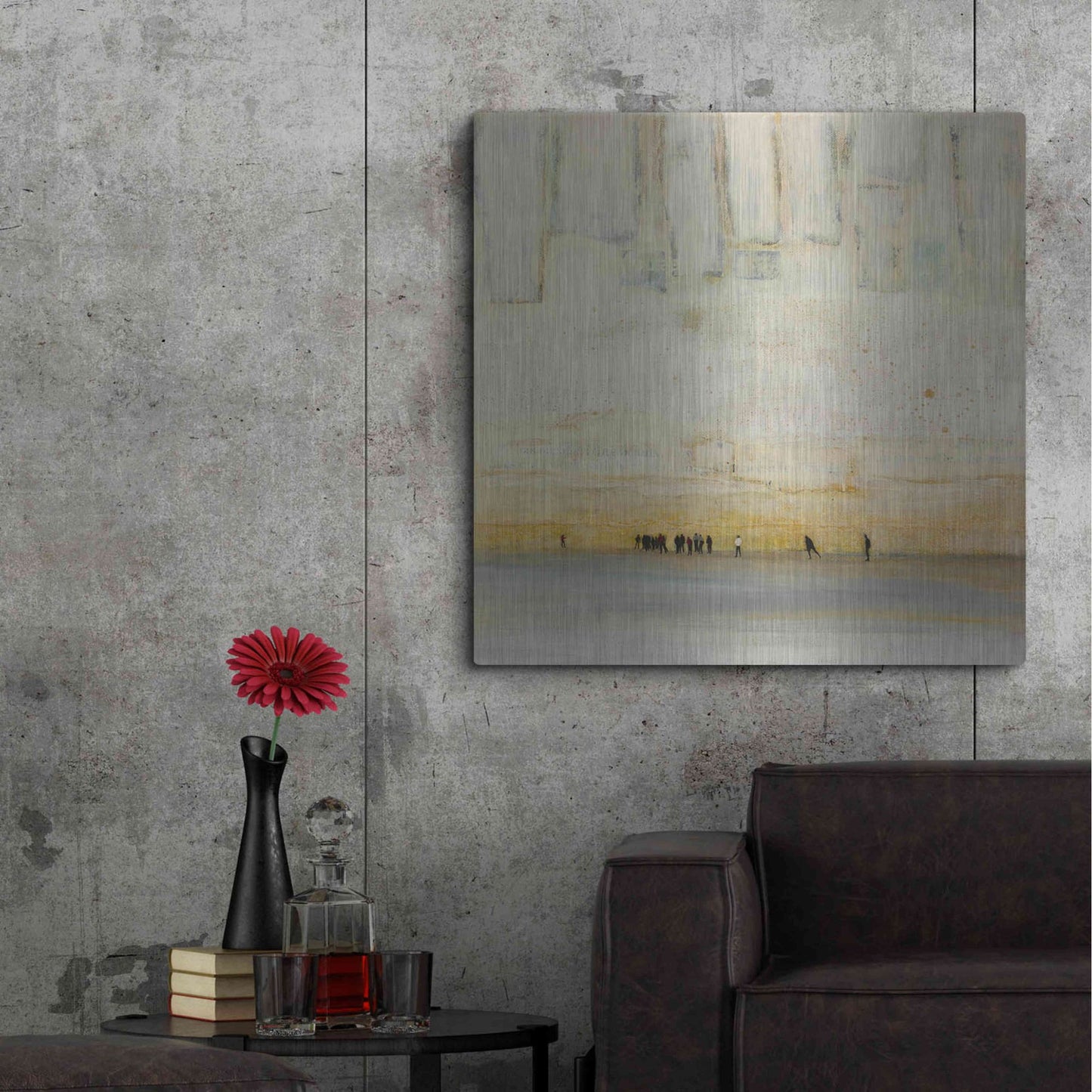 Luxe Metal Art 'No Finish Line' by DB Waterman, Metal Wall Art,36x36