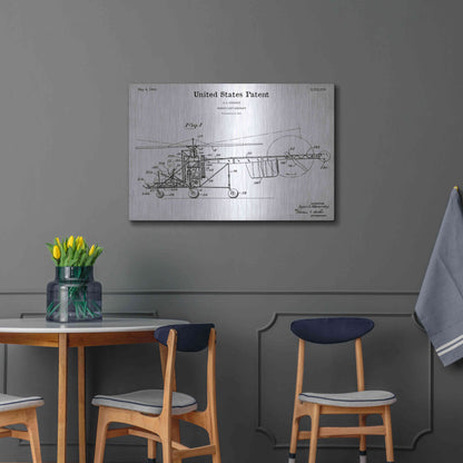 Luxe Metal Art 'Direct-Lift Aircraft Blueprint Patent White' Acrylic Glass Wall Art,36x24