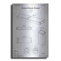 Luxe Metal Art 'Paper Bag Blueprint Patent White' Metal Wall Art