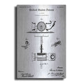 Luxe Metal Art 'Phonograph Blueprint Patent White' Metal Wall Art