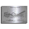Luxe Metal Art 'Roller Coaster Blueprint Patent White' Metal Wall Art