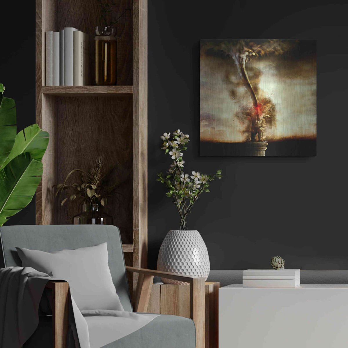 '2009' by Mario Sanchez Nevado – Metal Wall Art, 24x24 room view