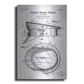 Luxe Metal Art 'Police Uniform Cap Blueprint Patent White' Metal Wall Art
