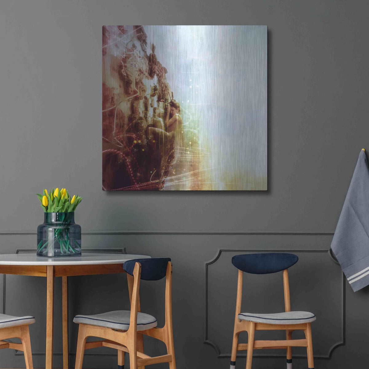 'How To Disappear Completely' by Mario Sanchez Nevado – Metal Wall Art, 36x36 room view