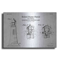 Luxe Metal Art 'Lighthouse Reading Lamp Blueprint Patent White' Metal Wall Art