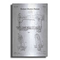 Luxe Metal Art 'Sewing Machine Blueprint Patent White' Metal Wall Art