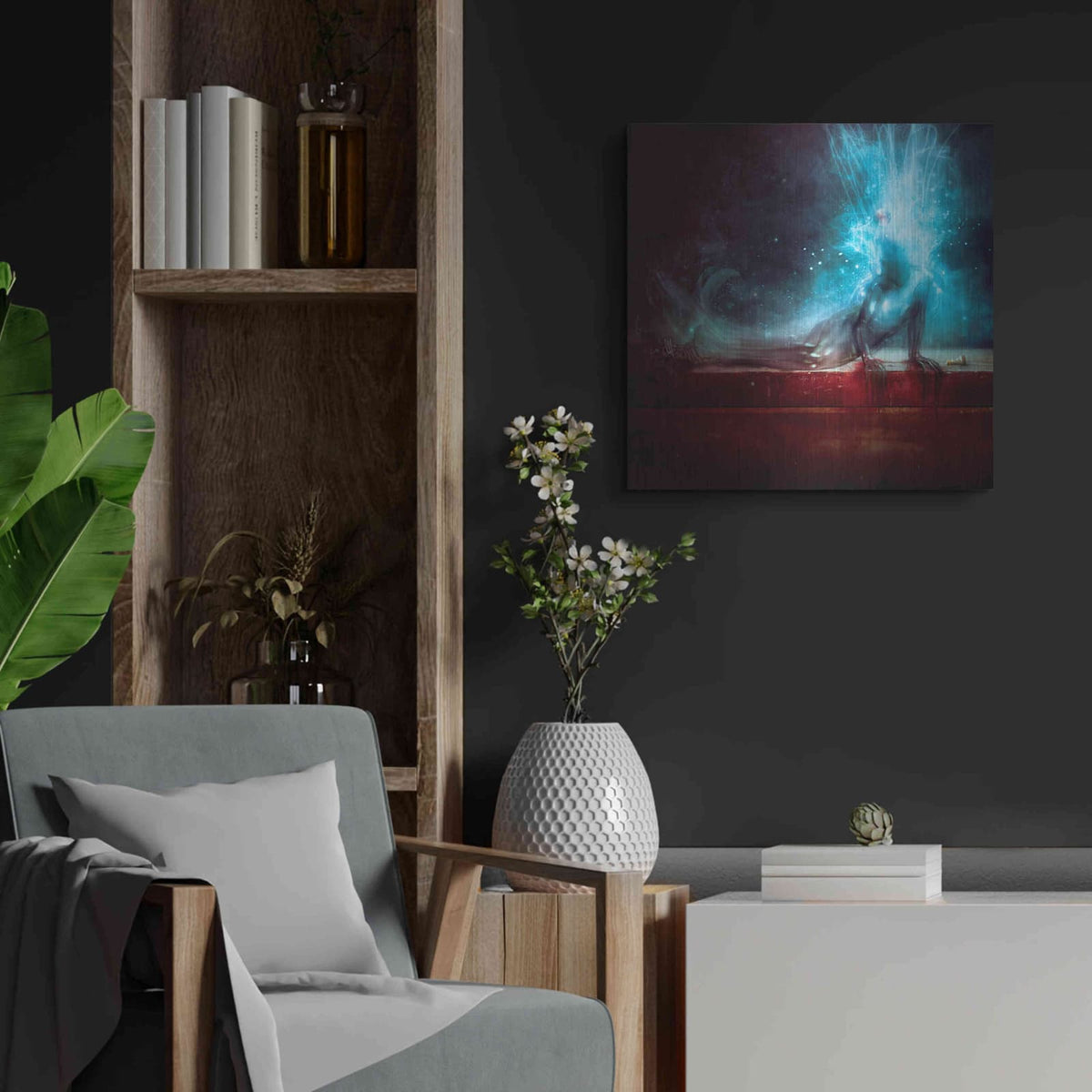 'A Dying Wish' by Mario Sanchez Nevado – Metal Wall Art, 24x24 room view