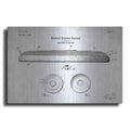 Luxe Metal Art 'Flying Disc Blueprint Patent White' Metal Wall Art