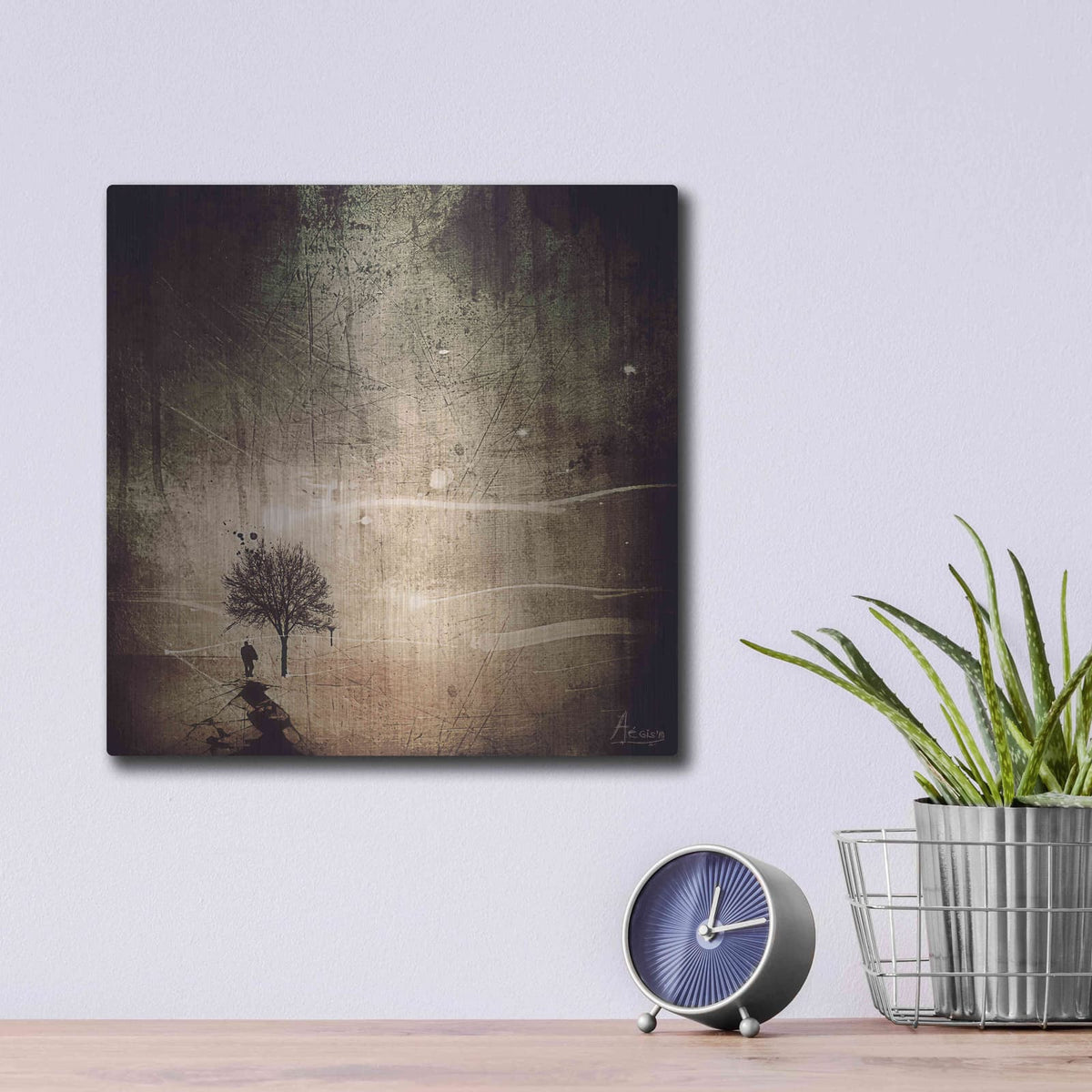 'A Fine Day To Exit' by Mario Sanchez Nevado – Metal Wall Art, 12x12 room view