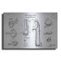 Luxe Metal Art 'Ice Cream Scoop Blueprint Patent White' Metal Wall Art