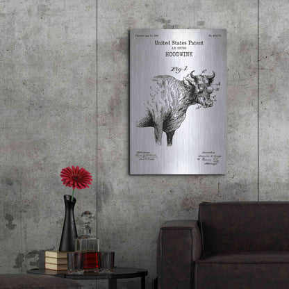 Luxe Metal Art 'Hoodwink Blueprint Patent White' Acrylic Glass Wall Art,24x36