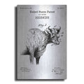 Luxe Metal Art 'Hoodwink Blueprint Patent White' Metal Wall Art