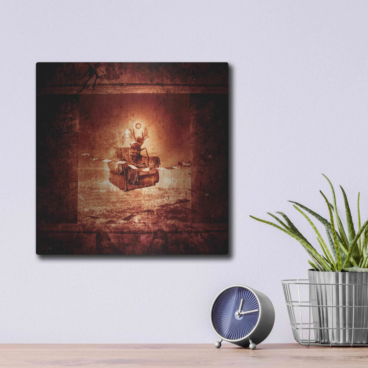 'The God That Failed' by Mario Sanchez Nevado – Metal Wall Art, 12x12 room view