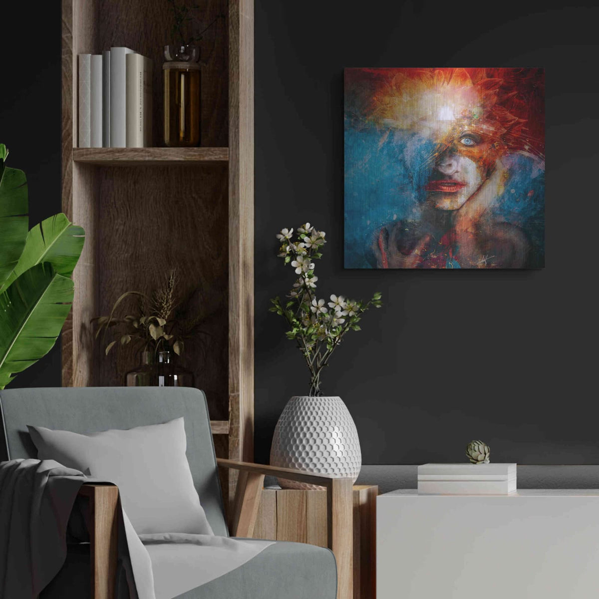 'Dethroned' by Mario Sanchez Nevado – Metal Wall Art, 24x24 room view