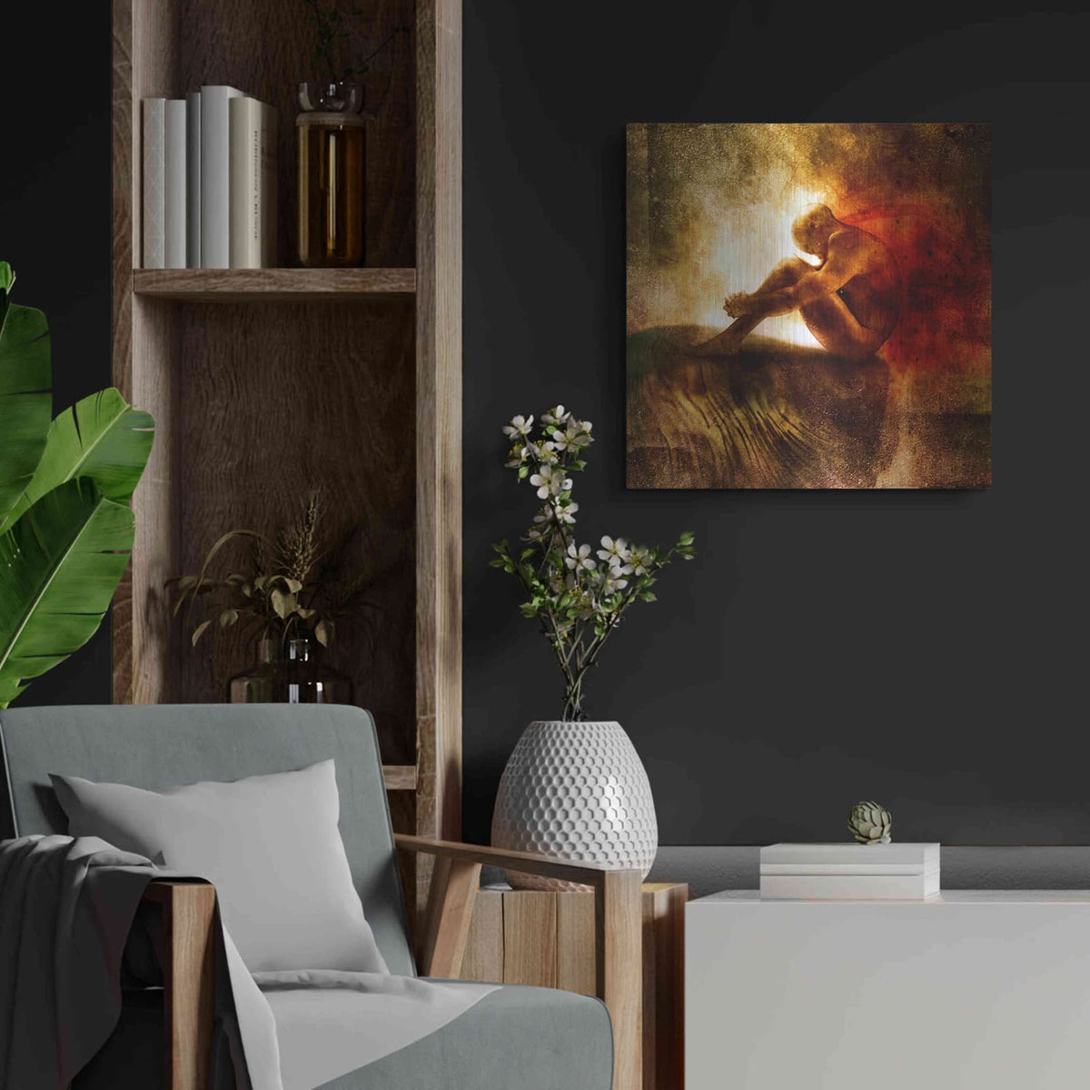 'Exile' by Mario Sanchez Nevado – Metal Wall Art, 24x24 room view