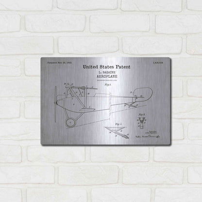 Luxe Metal Art 'Aeroplane Blueprint Patent White' Acrylic Glass Wall Art,16x12