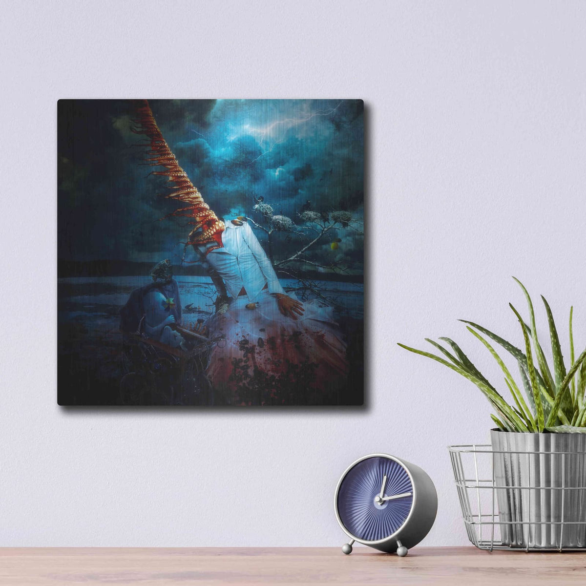 'July 10th 1985' by Mario Sanchez Nevado – Metal Wall Art, 12x12 room view