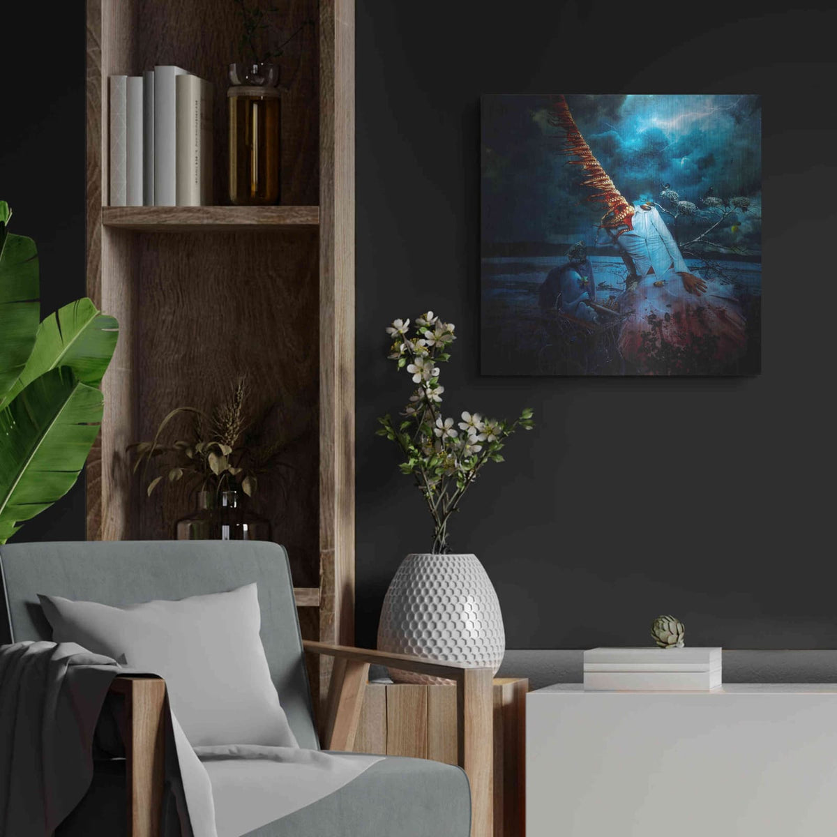 'July 10th 1985' by Mario Sanchez Nevado – Metal Wall Art, 24x24 room view