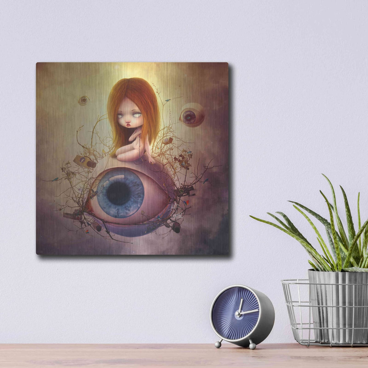 'Big Brother Sin' by Mario Sanchez Nevado – Metal Wall Art, 12x12 room view
