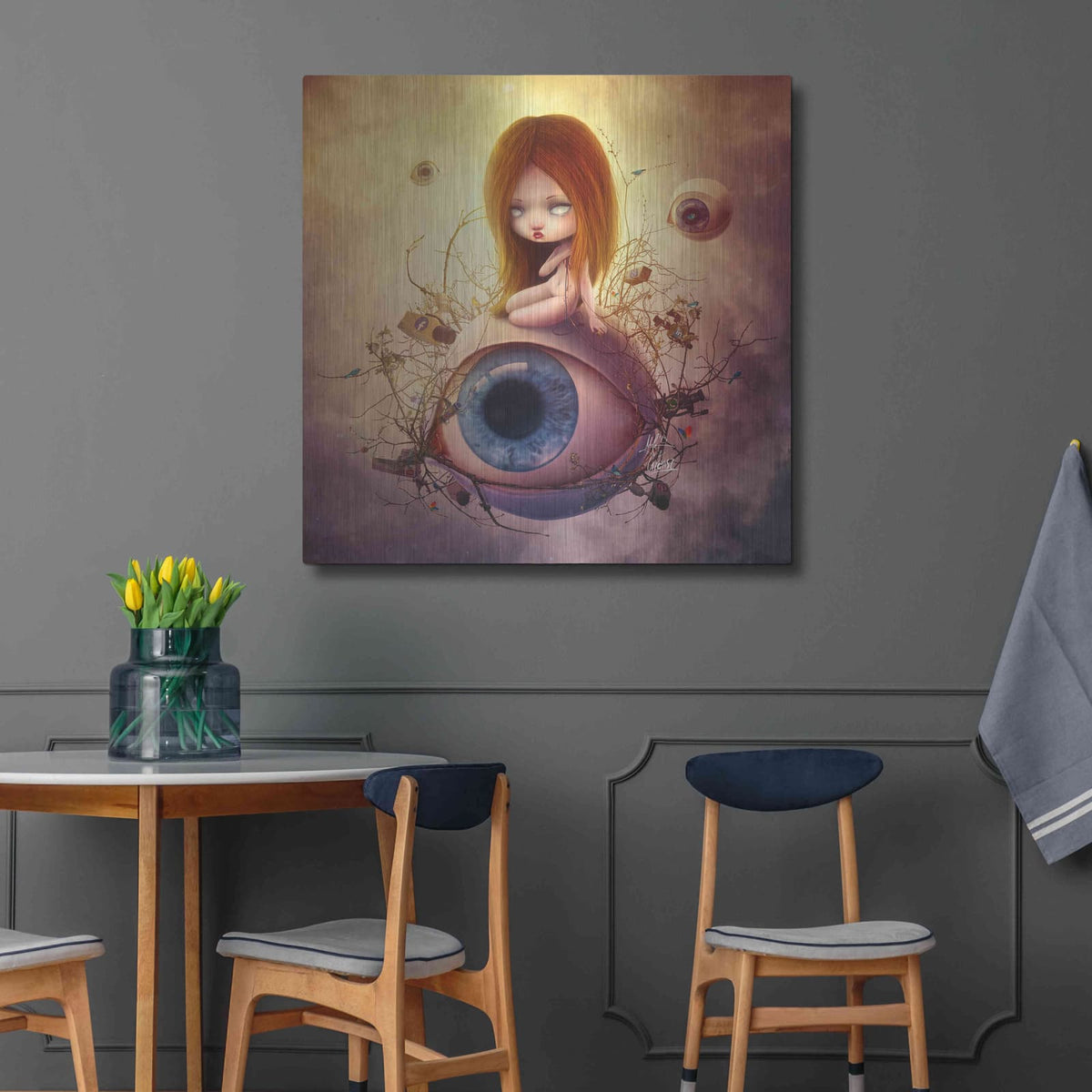 'Big Brother Sin' by Mario Sanchez Nevado – Metal Wall Art, 36x36 room view