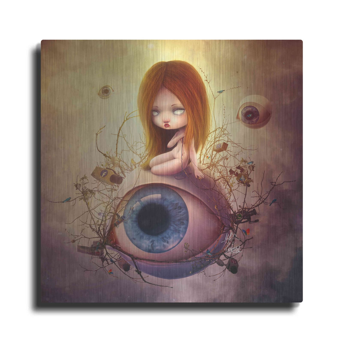 'Big Brother Sin' by Mario Sanchez Nevado – Metal Wall Art
