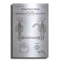 Luxe Metal Art 'Faucet Blueprint Patent White' Metal Wall Art