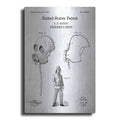 Luxe Metal Art 'Fireman's Mask Blueprint Patent White' Metal Wall Art