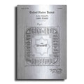 Luxe Metal Art 'Game Board Blueprint Patent White' Metal Wall Art