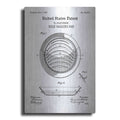 Luxe Metal Art 'Gold Pan Blueprint Patent White' Metal Wall Art
