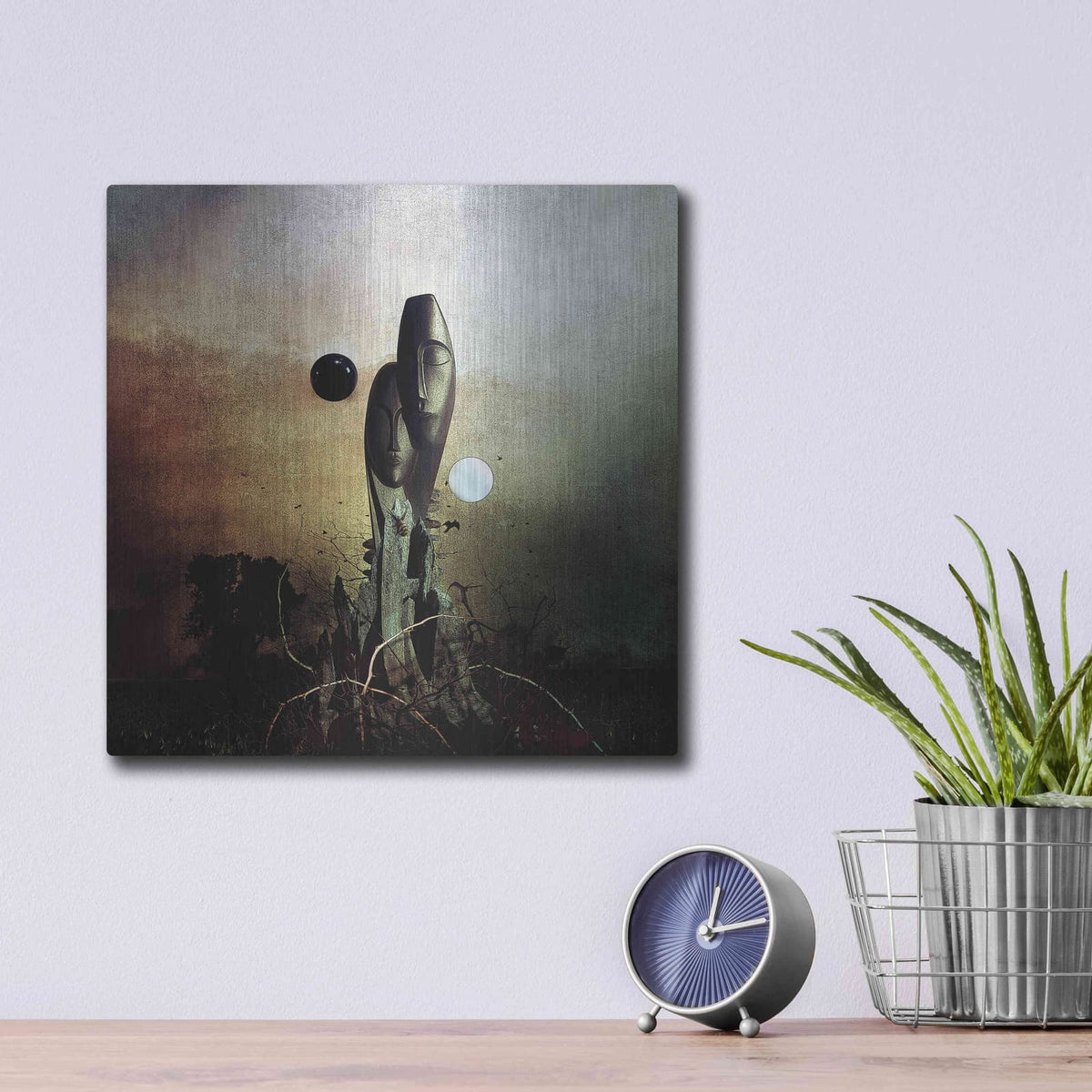 'Postlife' by Mario Sanchez Nevado – Metal Wall Art, 12x12 room view
