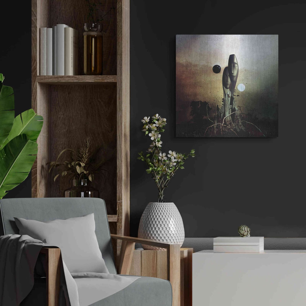 'Postlife' by Mario Sanchez Nevado – Metal Wall Art, 24x24 room view