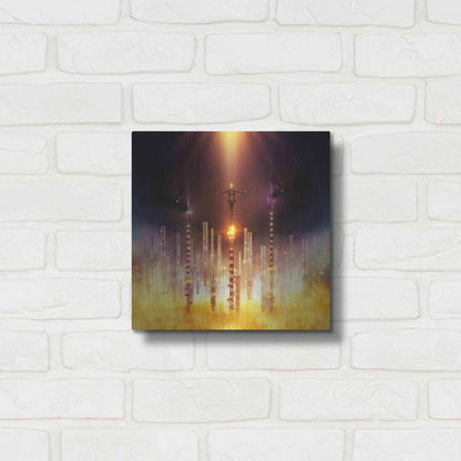 Luxe Metal Art 'Prometheus' by Mario Sanchez Nevado, Metal Wall Art,12x12