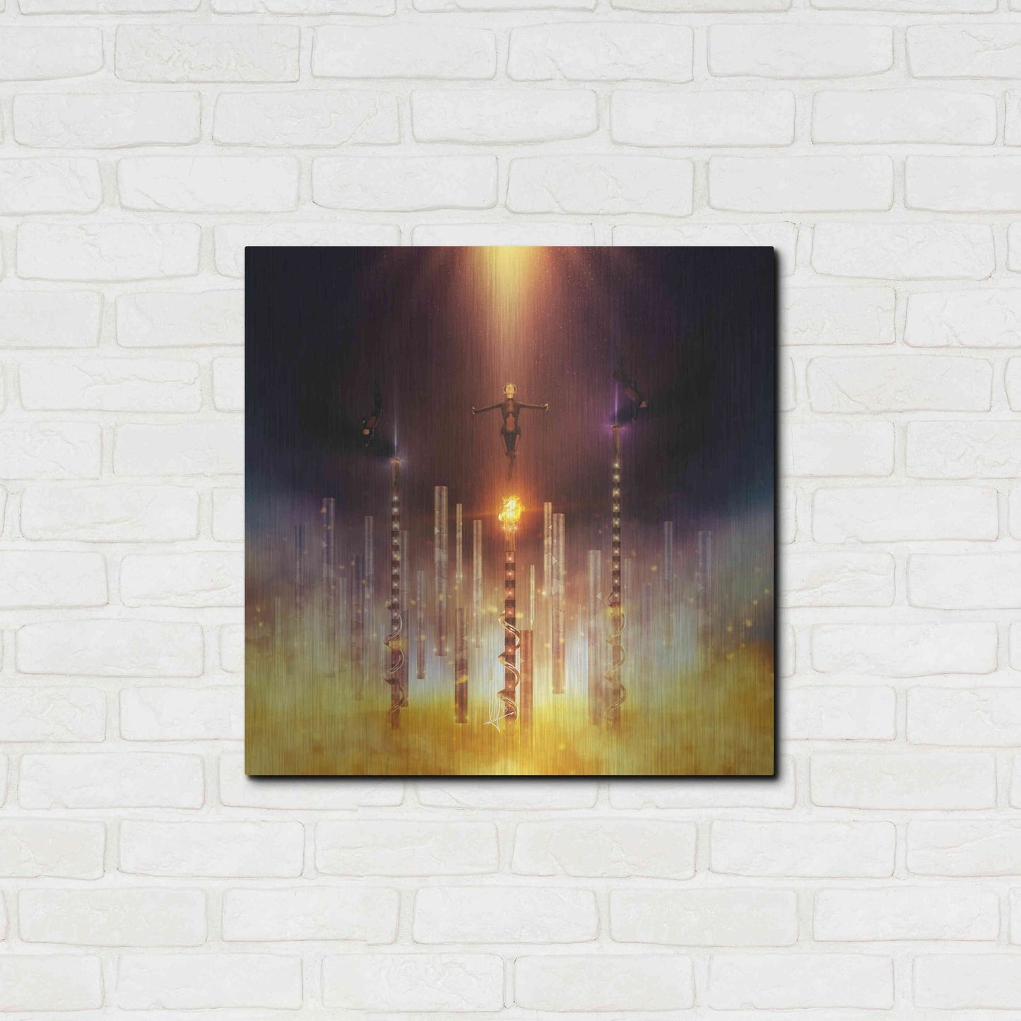 Luxe Metal Art 'Prometheus' by Mario Sanchez Nevado, Metal Wall Art,24x24