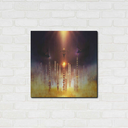 Luxe Metal Art 'Prometheus' by Mario Sanchez Nevado, Metal Wall Art,24x24