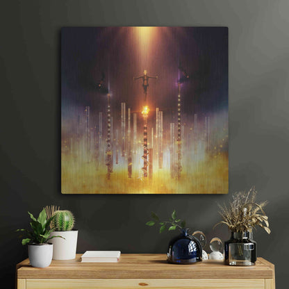 Luxe Metal Art 'Prometheus' by Mario Sanchez Nevado, Metal Wall Art,24x24