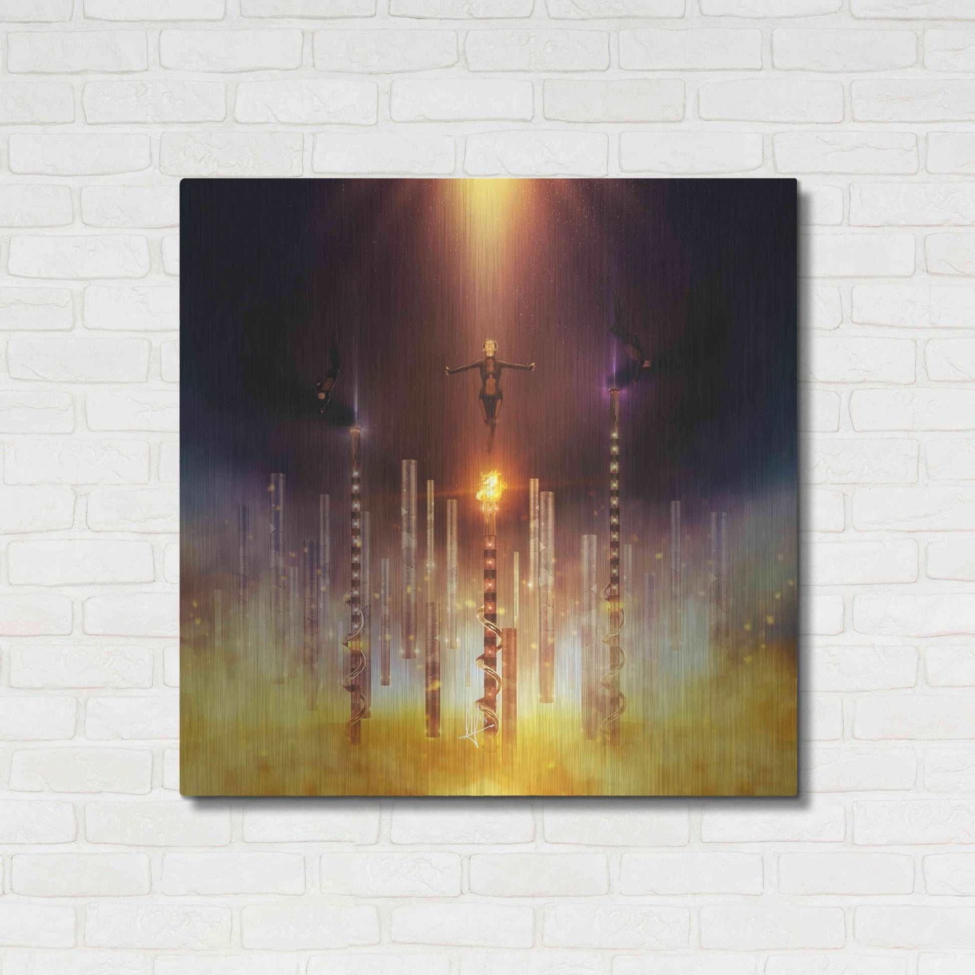 Luxe Metal Art 'Prometheus' by Mario Sanchez Nevado, Metal Wall Art,36x36